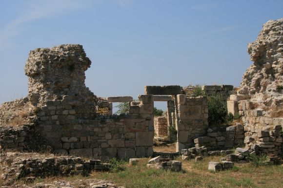 Roman baths ruins Pythagorio