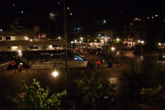 night at Linaria port Skyros
