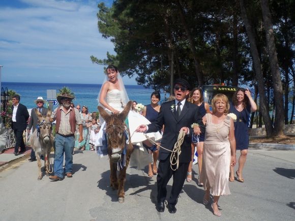 Greek wedding in Skala the old fashion way...