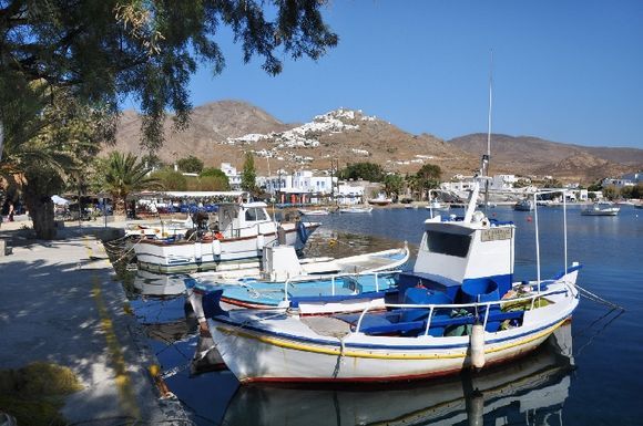 Livadi harbour and Chora