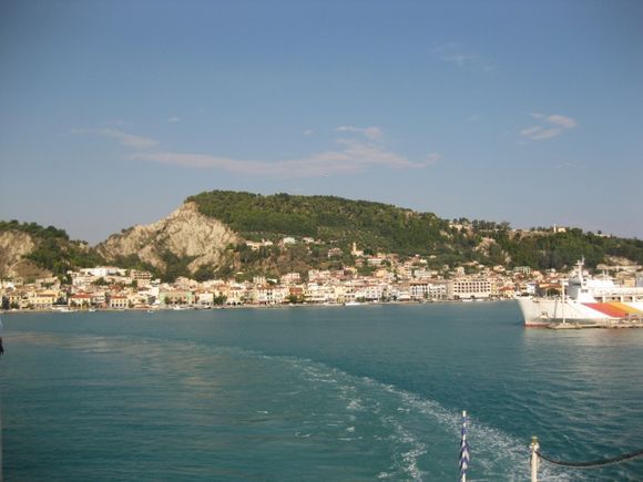 Zakynthos coastline view from the ferry.