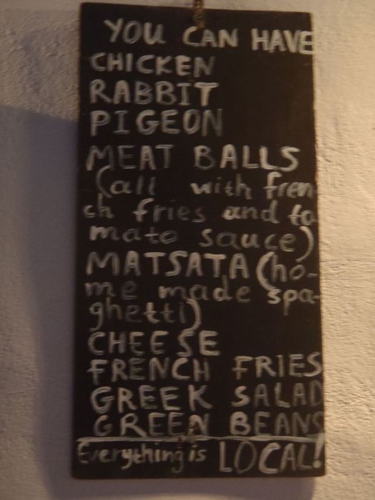A local restaurant menu - love it!