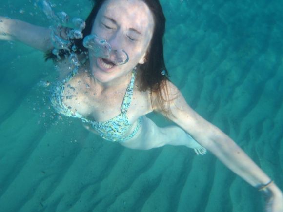 Swimming at The Secret Cove, Agali