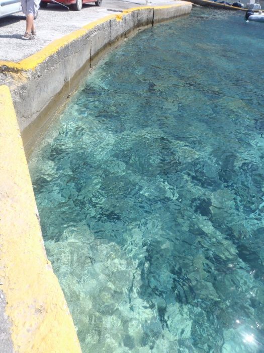Beautiful clear water at Ammoudi