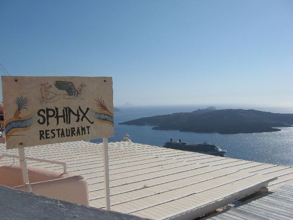 Santorini, Sphinx restaurant in Fira