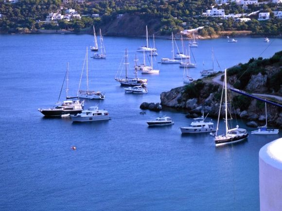 Leros island, view of Pandeli bay