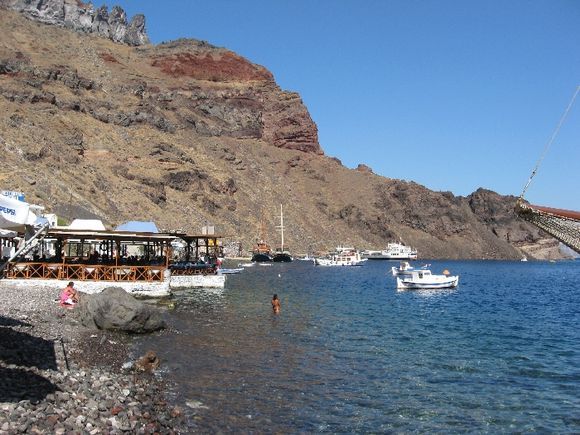 Thirasia island (Santorini), view from the arbour