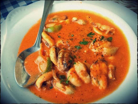Halkidiki (Sithonia), delicious mussels in Maistrali restaurant in Sarti village
