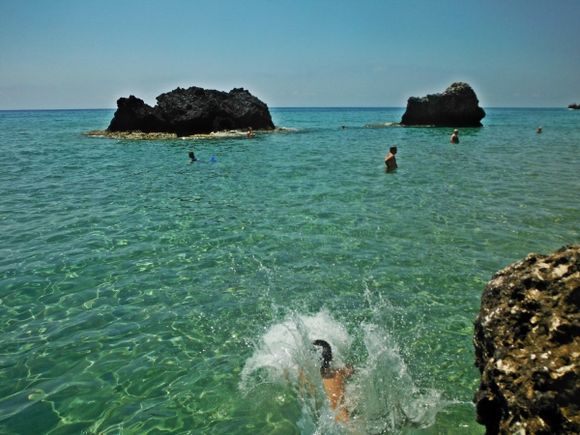 Corfu island, the naturist beach of Myrtiotissa