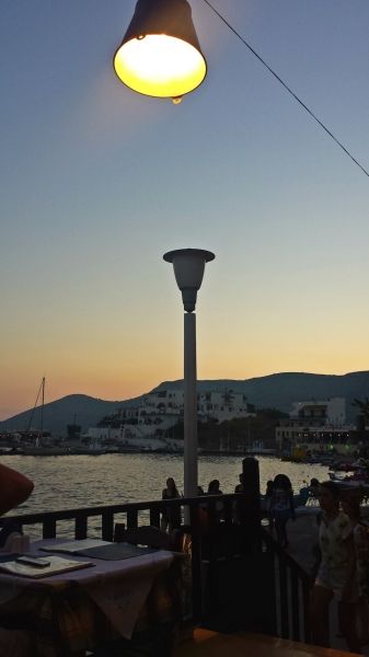 Lipsi island, view from Pefko restaurant in the beautiful port