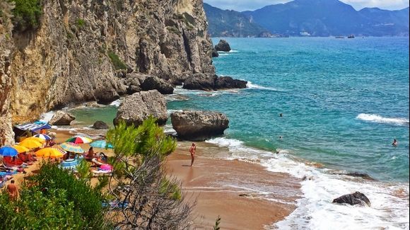 Corfu island, the Naturist Myrtiotissa beach