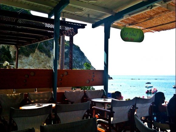 Lefkada island, a bar in Porto Katsiki