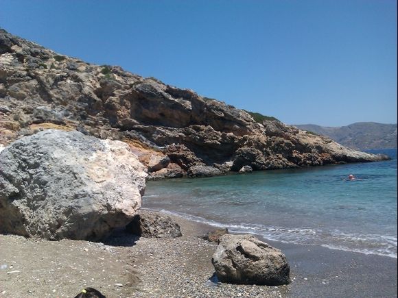 Telendos island (Kalymnos), the official naturist Paradise beach