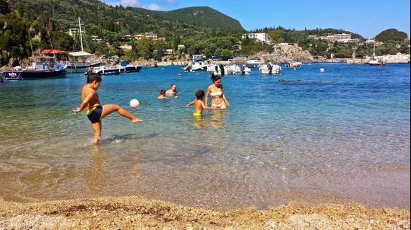 Corfu island, in the beach of the small port of Paleokastritsa