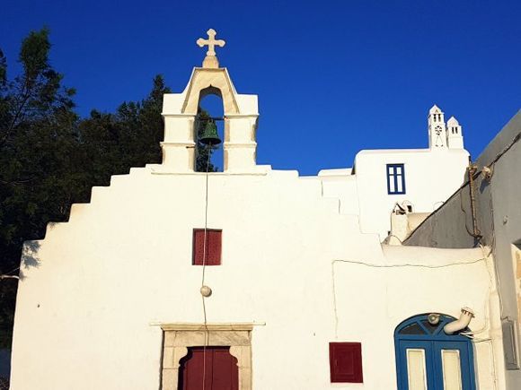 Mykonos august 2017, the church in Kato Mili close to the 5 windmills