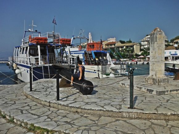 Corfu island, the port of Kassiopi village