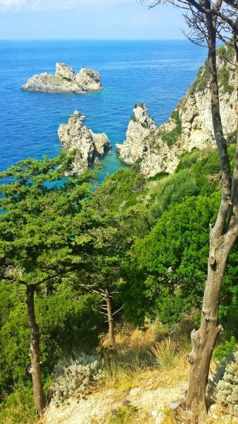 Corfu island, a view from the Paleokastritsa monastery