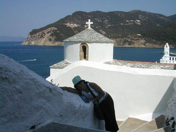 Skopelos, the dome of the Panagitsa tou Pyrgou church