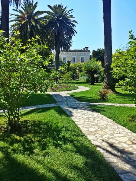 Corfu island, The Achillion Palace located in the picturesque village of Gastouri. This magnificent Palace was built in 1890 exclusively for Elizabeth (Sissy), the former Empress of Austria.