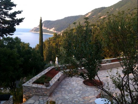 Lefkada, view from the Myrto Apartments in Agios Nikitas, a wonderful, quiet and special place where to spend the holidays in the island
