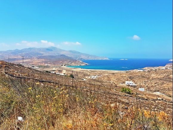 Mykonos august 2017, Panormos is located on the northern side of the island and it is much secluded. Away from tourist facilities and water sports centres, Panormos is a calm and non-organized beach. Visitors need private transport to get there as no bus or boat goes to Panormos.