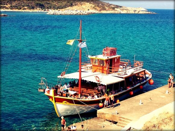 Halkidiki, the small port of Ammouliani island