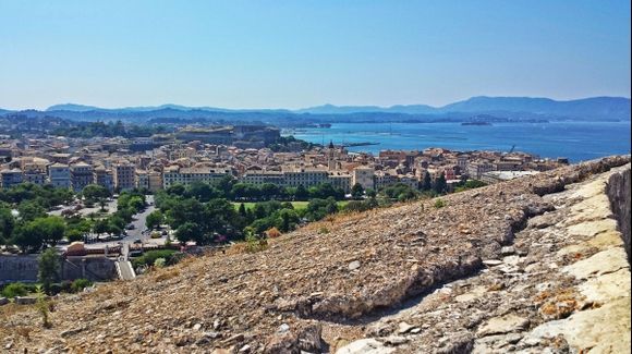Corfu island, view of Kerkira from the Old Fortress