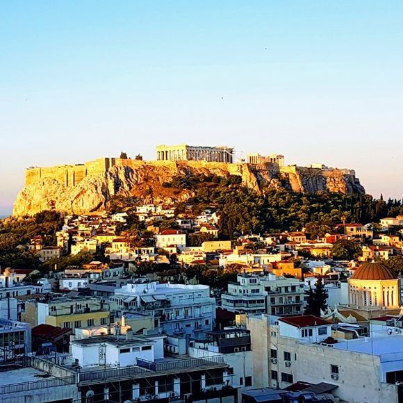 Athens august 2017, The Sacred Rock, the Acropolis in Athens, is the symbol of the entire Greece. It is also the most important ancient monuments in Europe. Surrounded by the modern town of Athens, the Parthenon still stands proudly, a reminder of the old aura of the city. One can see the Acropolis and its Parthenon from almost every part of Athens.