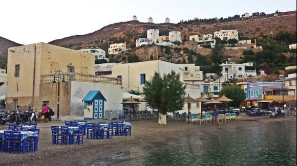 Leros island, view of Pandeli beach
