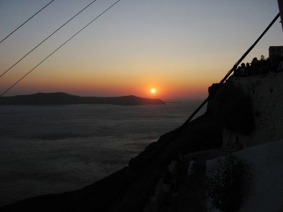 Santorini, the famous sunset from Fira