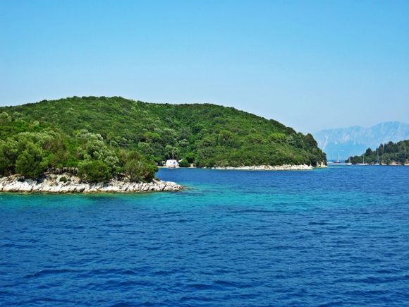 Lefkada, in the background the island of Scorpion