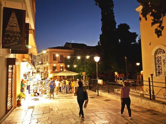 Athens august 2017, Kidathineon street in town.