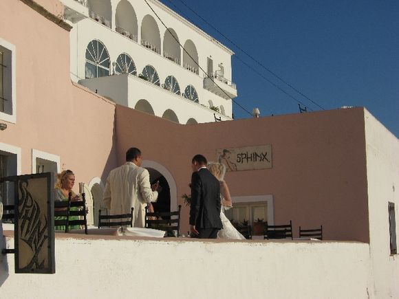 Santorini, wedding at the Sphinx (Fira)