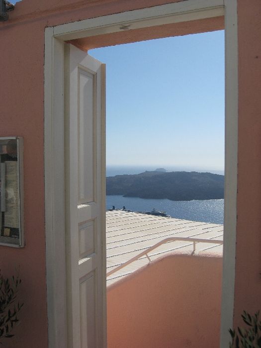 Santorini, an amazing view of the Volcano from Fira