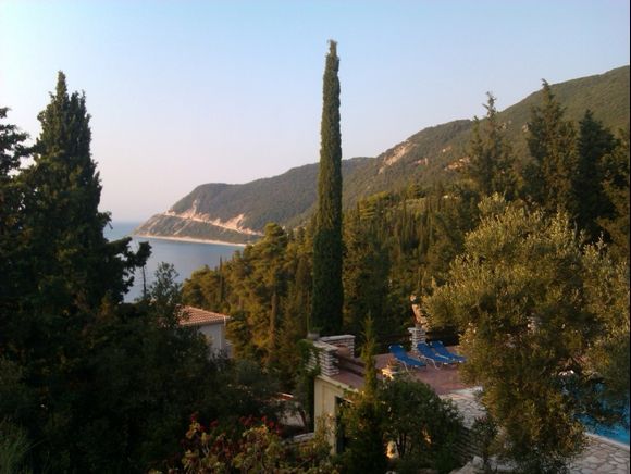 Lefkada, view from the Myrto Apartments in Agios Nikitas, a wonderful, quiet and special place where to spend the holidays in the island.
