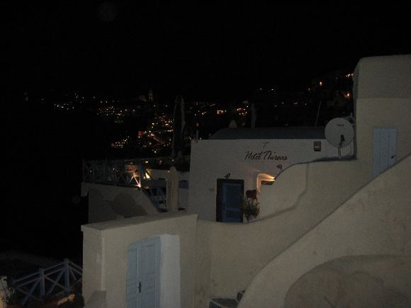 Santorini, Fira by night,