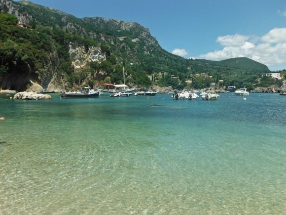 Corfu island, the beach in the small port of Paleokastritsa!