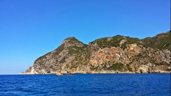 Corfu island, tour boat in Paleokastritsa bay