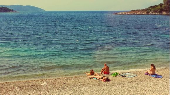 Corfu island, view of Kassiopi bay