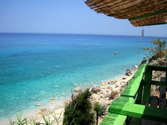 Lefkada, from the Taverna of Gialos beach