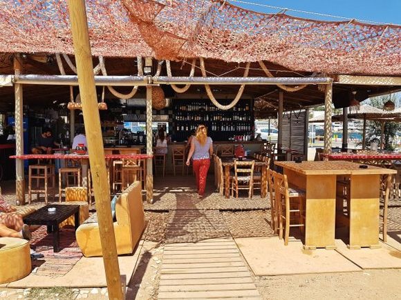 Rafina august 2017, Tzitziki beach bar close to the port.