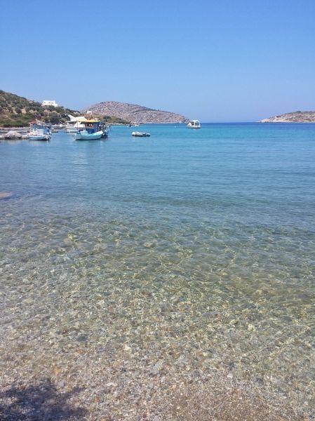 Leros island, the clean water of Alinda beach