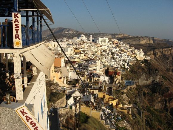 Santorini, kastro, view of Fira