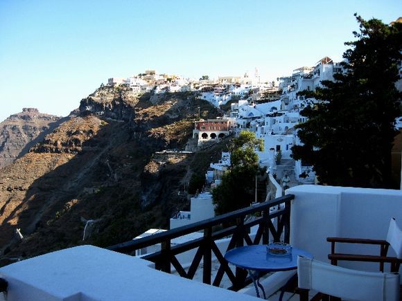 Santorini, a view of Fira from the Hotel Reflexion Volcano