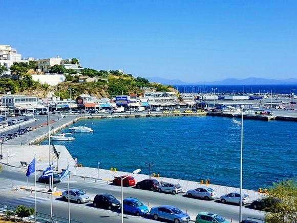 Rafina august 2017, view of the port from Avra Hotel****, where boats lives to islands