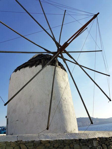 Mykonos august 2017, Windmill in Kato Mili