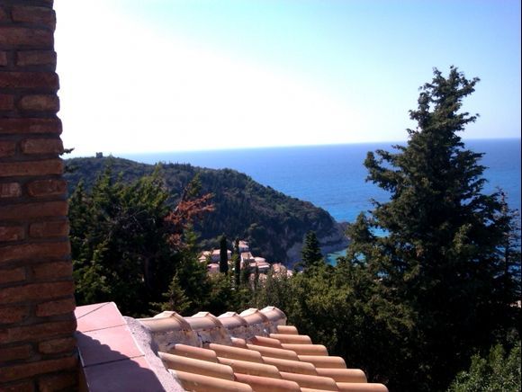 Lefkada, view from the Myrto Apartments in Agios Nikitas, a wonderful, quiet and special place where to spend the holidays in the island.