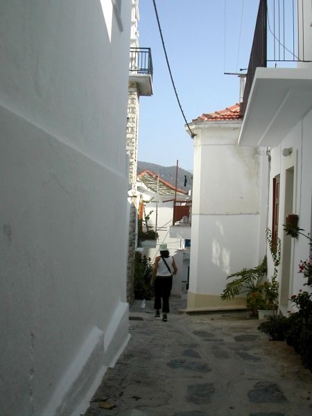 Skopelos, a street in the town