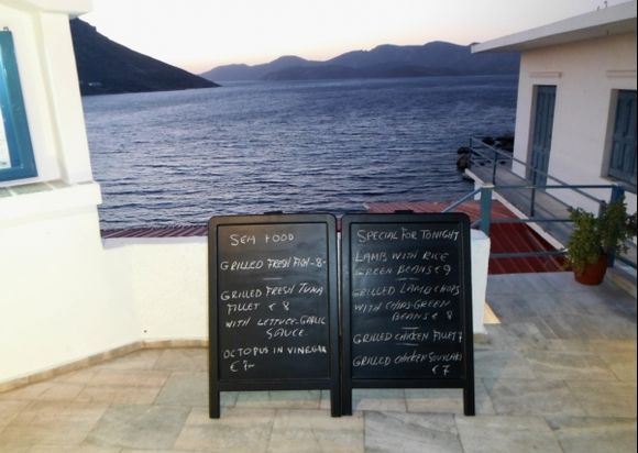 Kalymnos island, a tavern close to Myrties village