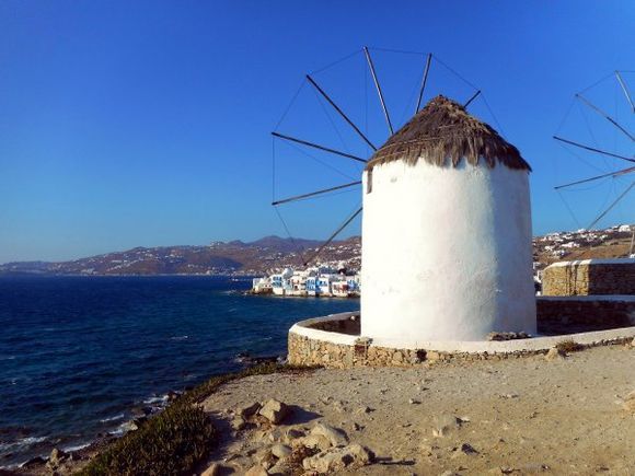 Mykonos august 2017, the windmills are the quintessential features of Mykonos landscape. There are plenty of them that have become a part and parcel of Mykonos. Visitors to Mykonos can see the windmills irrespective of the locale. From a distance one can easily figure out the windmills, courtesy of their silhouette. They are primarily concentrated in the neighborhood of Chora and some are also located in and around Alevkantra.